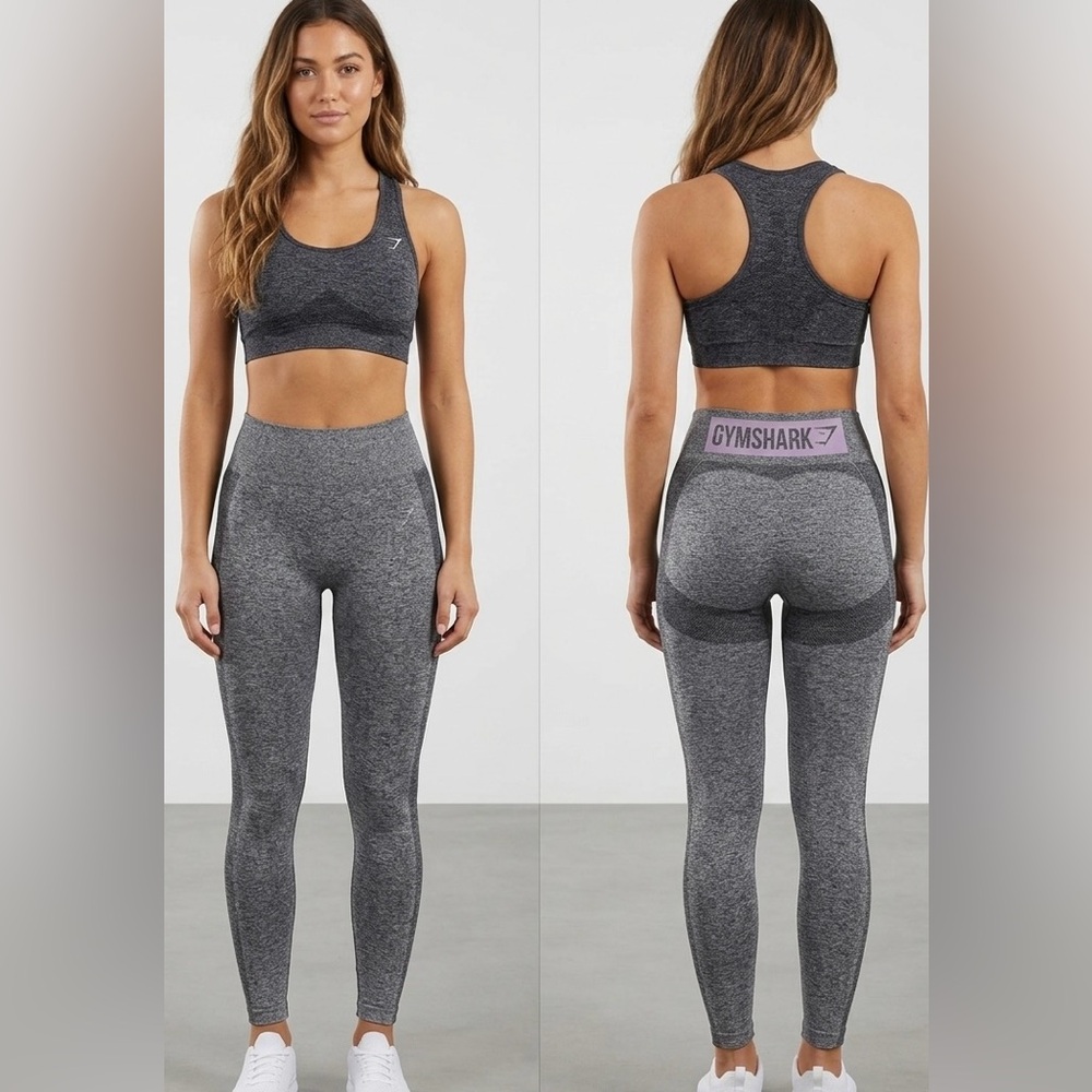 Gymshark Gray Marl Seamless High Waisted Leggings XS